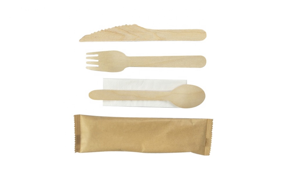 Wooden cutlery set